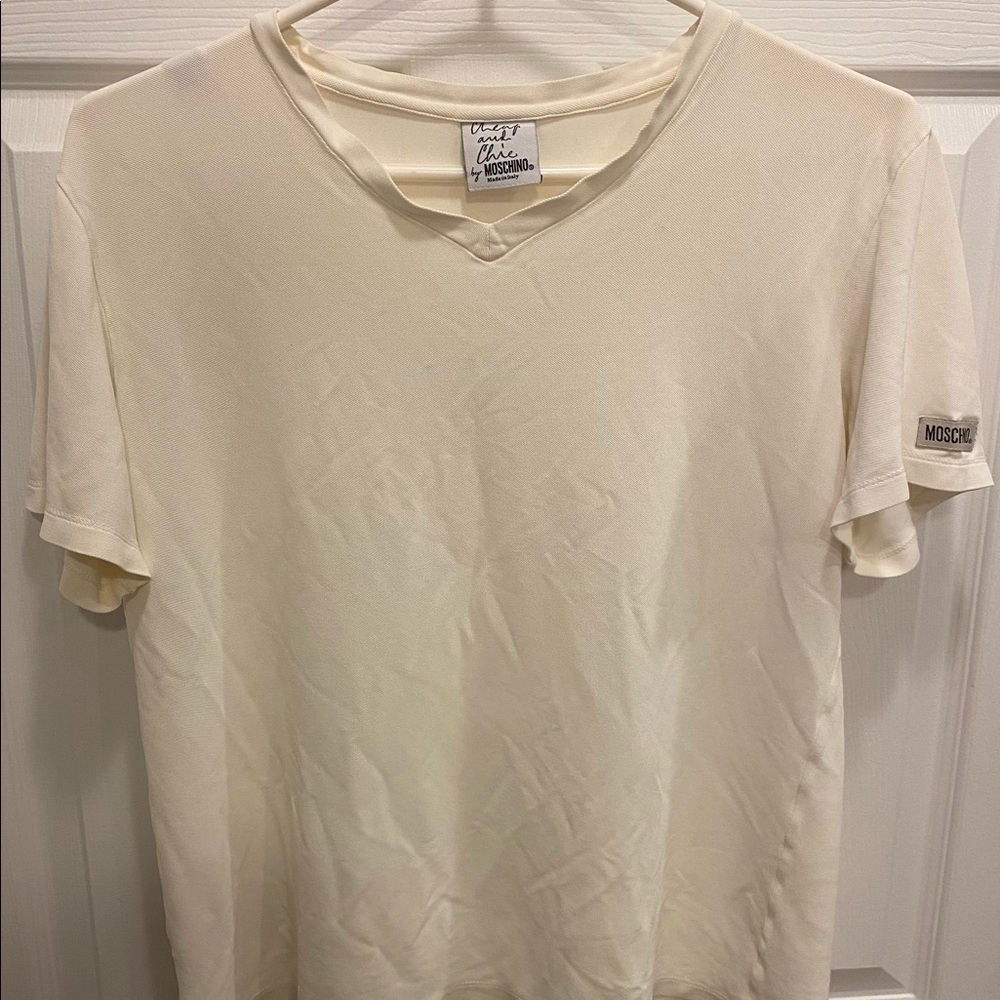 Authentic Moschino Women’s Cream Colour T-shirt
